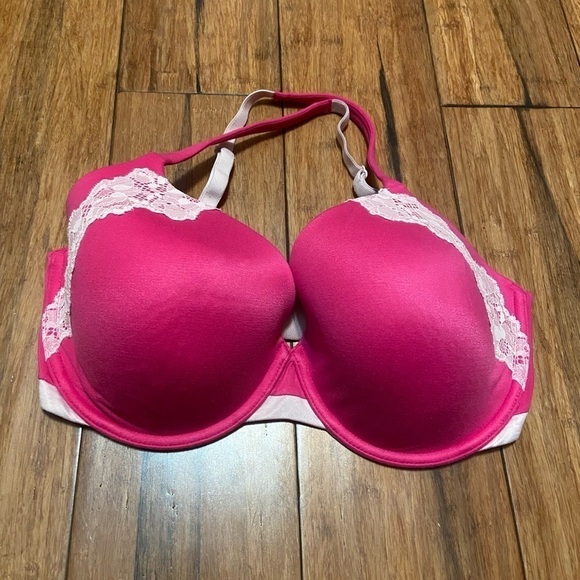 Victoria's Secret Other - Body By Victoria’s Secret Lined Perfect Coverage Hot Pink 32DDD Bra